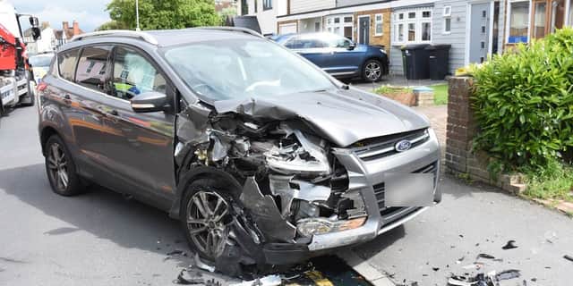 The Ford Kuga after tactical contact was made.