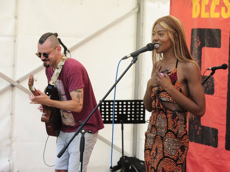 Pearl Natasha and Rod Ramos on the Emerge stage.