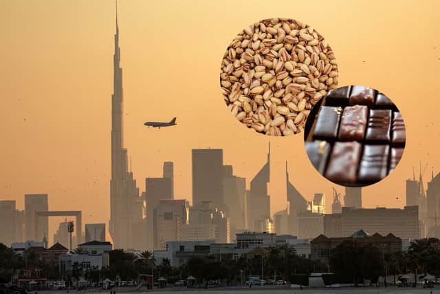 Chocolate lovers are flying to Dubai for a viral chocolate bar. (Stock images for illustrative purposes by Getty/ATTA KENARE/GUILLAUME BAPTISTE/GIUSEPPE CACACE)