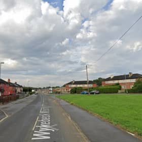 Wykebeck Mount, in Osmondthorpe, Leeds, near where West Yorkshire Fire and Rescue Service said the blaze broke out at a derelict building.