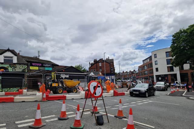 The works are causing major traffic jams and disruption for businesses in the area.