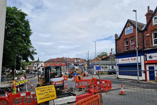 The roadworks in Meanwood started in March