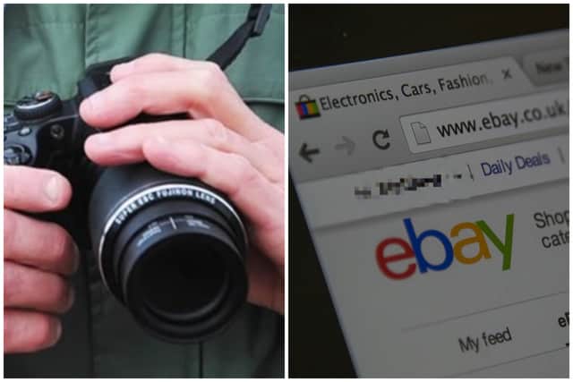The camera equipment was found on eBay, having been initially stolen in a burglary, then sold to a pawn shop. (pics by National World)