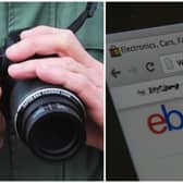 The camera equipment was found on eBay, having been initially stolen in a burglary, then sold to a pawn shop. (pics by National World)