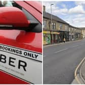 Emson chased the Uber driver along Dale Street in Ossett after he refused to book him a taxi. (pics by National World / Google Maps)
