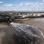Discharge is seen flowing into the River Thames at Crossness sewage treatment works in March 2024 (Photo: Dan Kitwood/Getty Images)