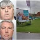 Stephen (top left) and Michael Hirst tried to avoid paying tax on land they had sold which later became Lofthouse Park in Lofthouse. (pics by HMRC and Google Maps)