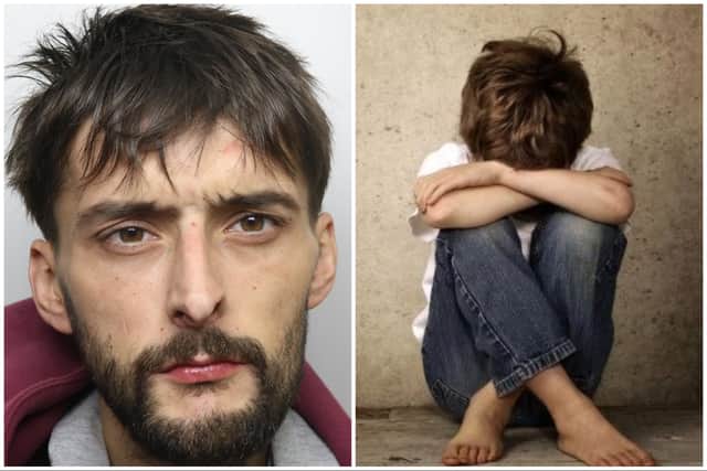 Paedophile Luke Hall (pictured) was handed a lengthy jail sentence for abusing two children. (pics by WYP / Shutterstock
