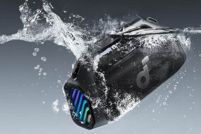 The Boom 2 Plus can actually be submerged in water - and it floats