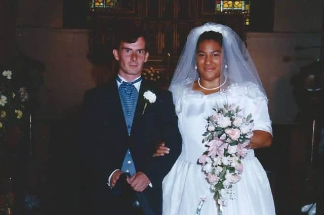 Michelle and Martin on their wedding day.