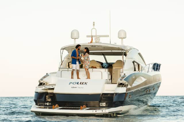 Uber Yacht offers 8-hour rides for up to eight people. Photo: Uber/ Hope and Glory