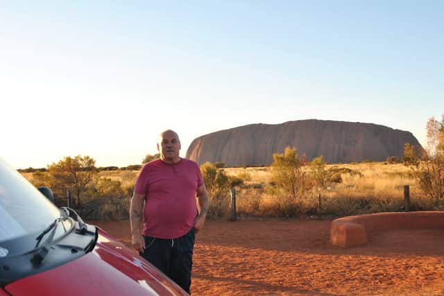 Anthony at Ayres Rock in Australia