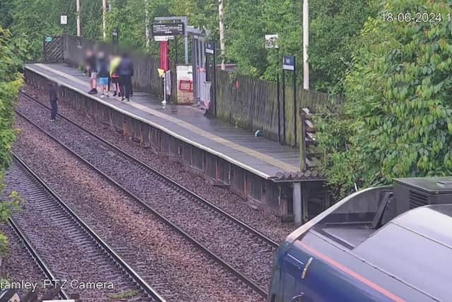 The shocking footage has prompted a warning from Network Rail.