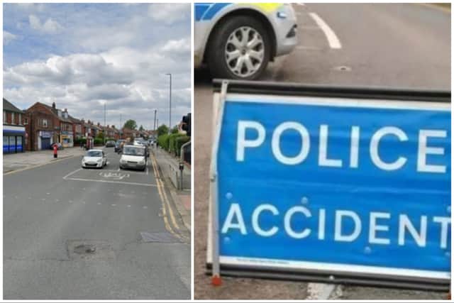 A pensioner died after he crashed into a wall on Old Lane in Beeston. (pics by Google Maps / National World)