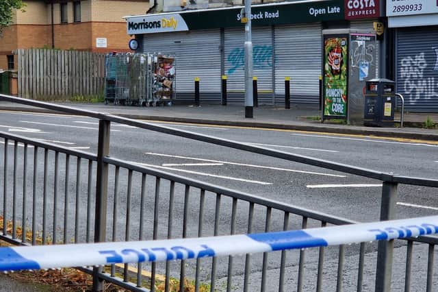 Stainbeck Road was closed between the parade of shops, at the junction with Stainbeck Avenue and Stonegate Crescent.