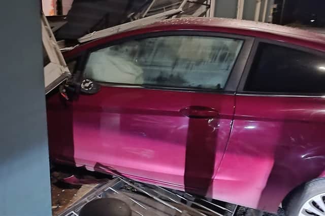 Car ploughs into restaurant