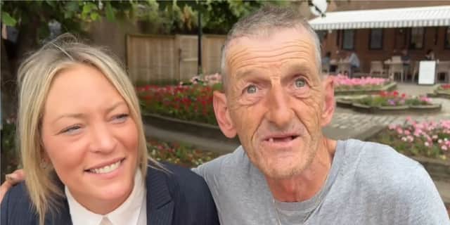Road sweeper Paul Spiers, with Lisa Knight who organised the holiday fundraiser.
