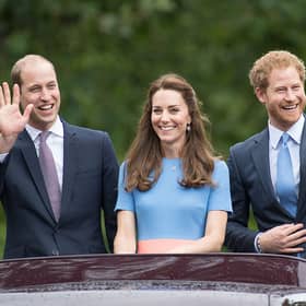 What were the A-level results of Prince William, Catherine, Princess of Wales and Prince Harry?