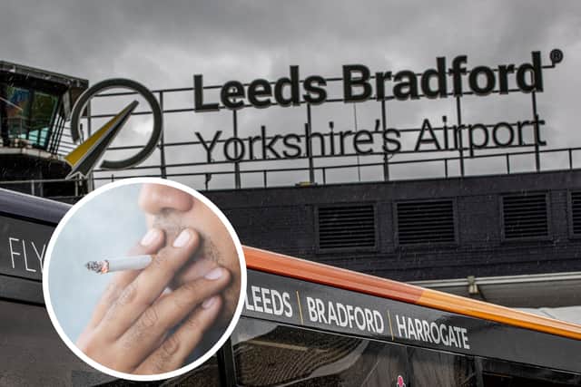 The airside smoking area at Leeds Bradford Airport will be temporarily closed from August 19