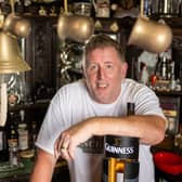 Kev Marchant owner of The Winchester, which has been voted Britain's Best Pub Shed. 