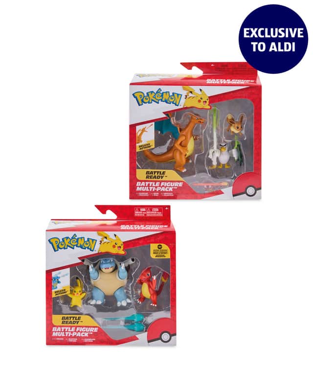 Pokémon Figure Sets feature different characters in the Aldi exclusive