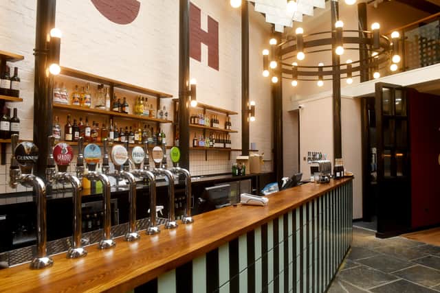 The interior blends the original character of the Grade-II listed building with modern touches