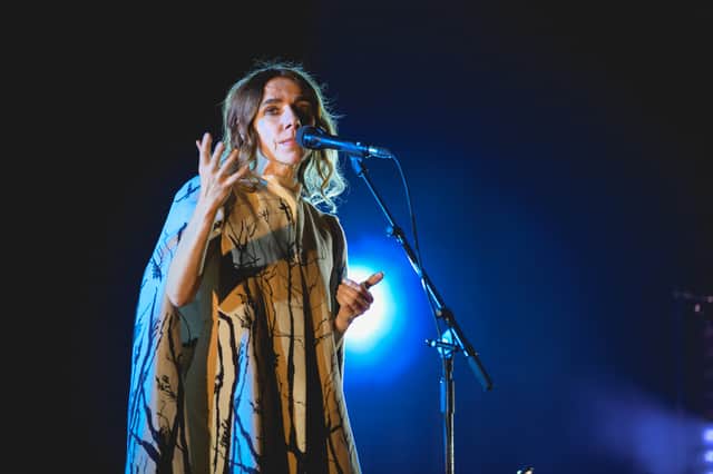 PJ Harvey mesmerised The Piece Hall with nine songs from her latest album.