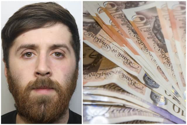 Evans was caught drug dealing, and officers found pictures of piles of cash on his phone. (pics by WYP / National World)