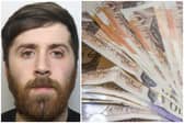 Evans was caught drug dealing, and officers found pictures of piles of cash on his phone. (pics by WYP / National World)