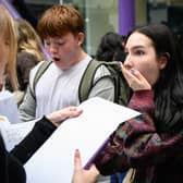 Students react after opening their GCSE results at the City of London Academy Southwark (Photo: Leon Neal/Getty Images)