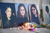 Flowers and candles were laid in tribute to Fawziyah Javed in a vigil at Leeds Civic Hall in 2022.