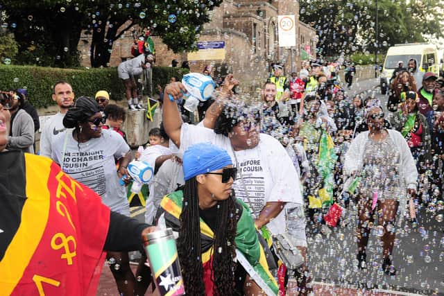 J'ouvert morning parade gets the Things are going to get messy on Leeds West Indian Carnival Sunday, ahead of Monday’s parade led by the newly crowned King and/or Queen of the Carnival.underway