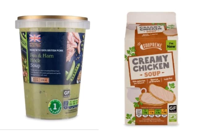 Aldi is recalling its pea and ham hock soup from the Specially Selected range, and its creamy chicken soup from the Soupreme range, as both may accidentally contain peanuts 