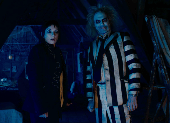 Winona Ryder and Michael Keaton return as Lydia Deetz and Betelguese in Tim Burton's long-awaited sequel to 1988's "Beetlejuice." "Beetlejuice Beetlejuice" arrives to UK cinemas this weekend.