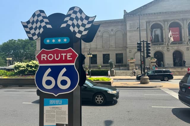The start of the classic Route 66 on Michigan Avenue