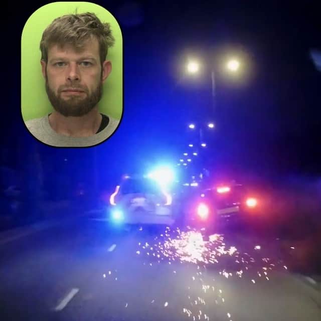 Sean Hood, aged 36, was spotted driving recklessly in Nuthall Road, Nottingham, in the early hours of Sunday 2 June this year.
