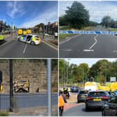 15 pictures from Harrogate Road after reports of a "suspicious package" caused major disruption in the area.