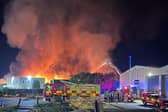 A fire at a recycling centre in Hovefields Avenue, Basildon. 