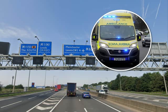 A 47-year-old man suffered life-threatening injuries after being hit by a lorry on the M62 in Leeds on Saturday (September 21).