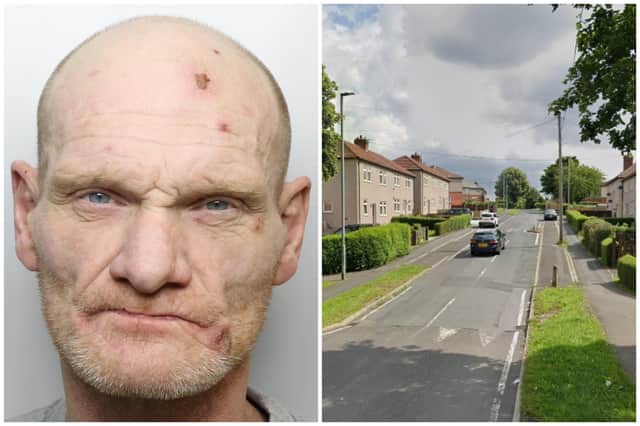 Pidock (pictured) mowed down the pair on Townley Street in Wakefield. (pics by WYP / Google Maps)