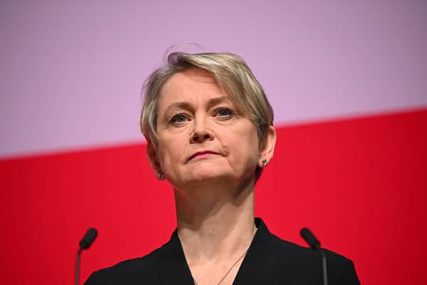 Home Secretary Yvette Cooper during her conference speech Picture: Leon Neal/Getty Images