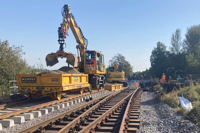 100 people worked over the 59-hour closure to install the new Castleton bridge.