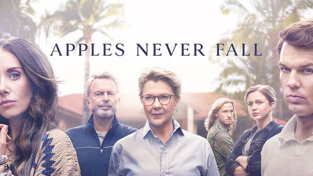Annette Bening and Sam Neil lead the stellar cast in the latest Liane Moriarty TV adaption, "Apples Never Fall," now streaming on BBC iPlayer.