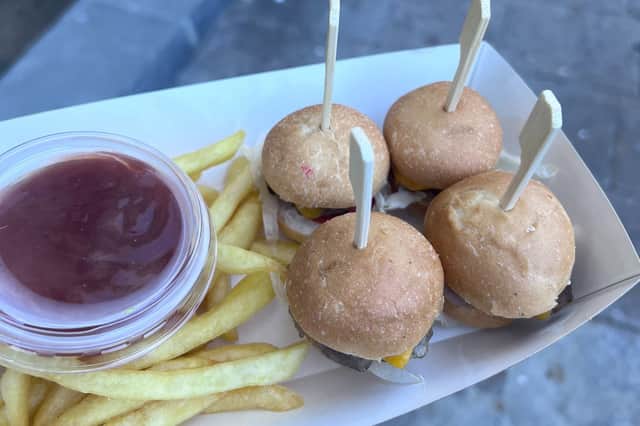 I had a tiny burger (okay four) in Yerevan, Armenia. Photo: Matthew Mohan-Hickson