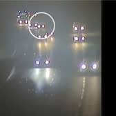 Drug driver stops on busy motorway - forcing HGVs to swerve.