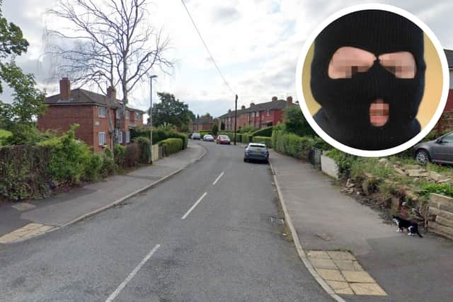 Gray and his associates wore masks and attacked the woman at her home on Hollin Park Crescent in retaliation for an earlier incident in which she smashed windows at his home. (pics by Google Maps / National World)