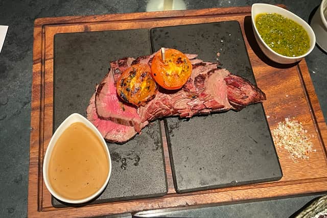 The Chateaubriand steak weighed 600g and was made to be shared between two.