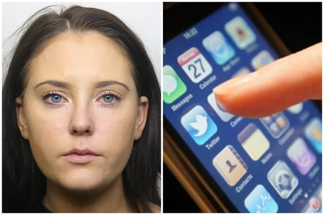 Eleanor Brown (Pictured) was jailed for three years for posting photos of her father's ex mistress on an escort site. (pictures by WYP / National World)