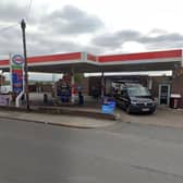 The incident happened at the Esso petrol station on Castleford Road in Normanton