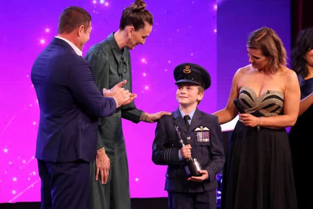 The youngster, nicknamed 'Jacob the Pilot', picked up the prestigious award in a ceremony that will be shown on ITV tonight (October 24).